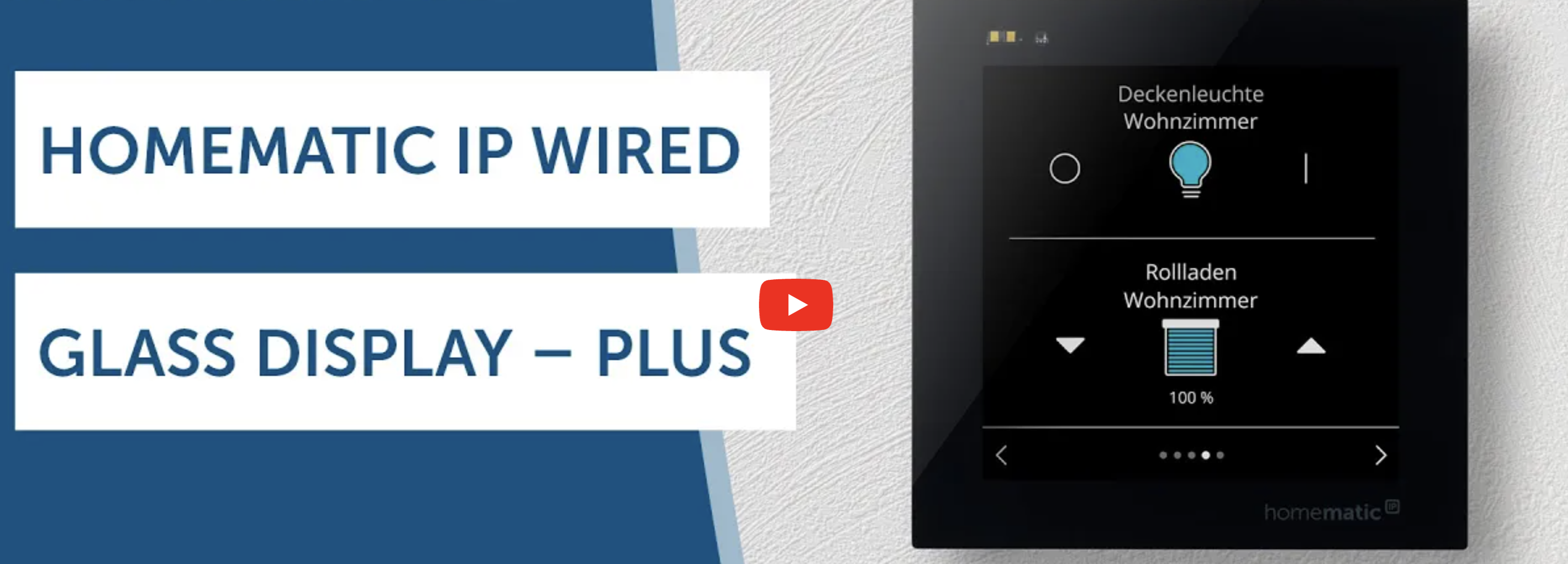 Homematic IP Wired Glasdisplay HmIPW-WGD Homematic IP Wired Glasdisplay HmIPW-WGD